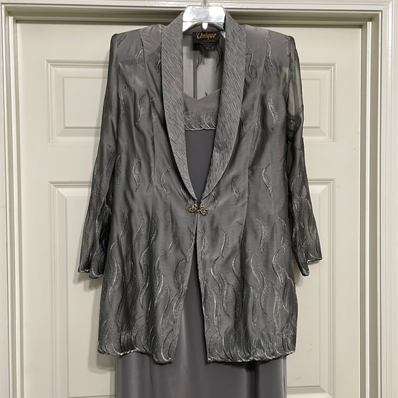 2-Piece Formal Gray Dress - Picture 1 of 6